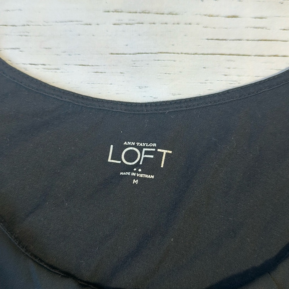 Loft Black Ruffle Blouse - Picture 4 of 9